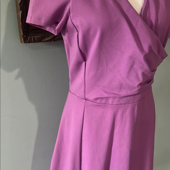 Boden V-Neck Purple Midi Dress - Picture 3 of 9